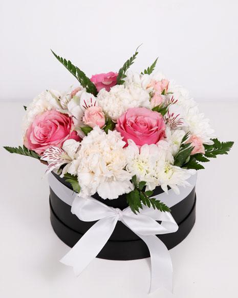 Box with White and Pink Flowers product1037